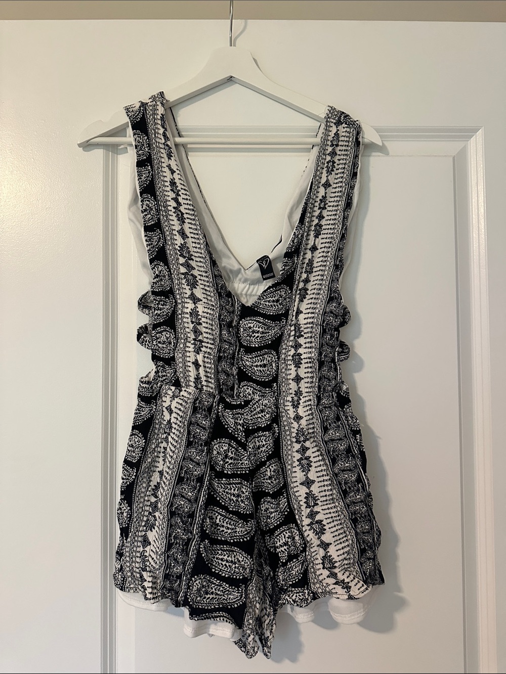Windsor Black & White Patterned Romper
